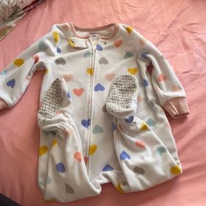 Fleece zip up pjs Carter’s 18m